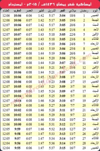 امساكية رمضان 2015 امستردام هولندا Ramadan Amsterdam Holland 2015