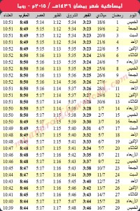 امساكية رمضان 2015 روما ايطاليا Ramadan Rome Italy 2015