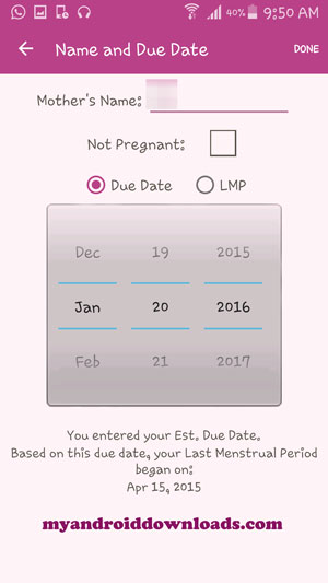 تحميل برنامج متابعة الحمل للاندرويد Baby Bump Pregnancy Pro مجانى