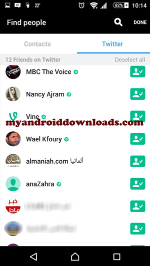 يمكنك متابعة الاشخاص الذي تهتم بهم على برنامج فاين - تحميل برنامج Vine للاندرويد المحمول