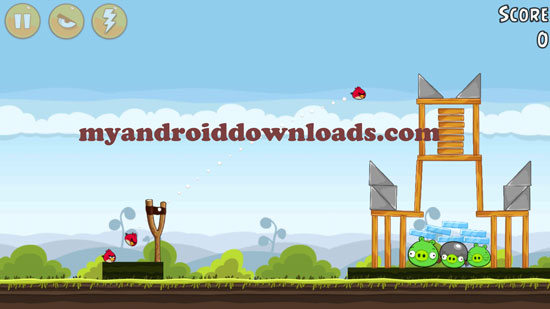 خوض مرحلة من لعبة angry birds للموبايل الاندرويد