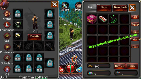 الاداوت والاسلحة والعدة اللازمة للعبة كونكر اون لاين Conquer Online للاندرويد