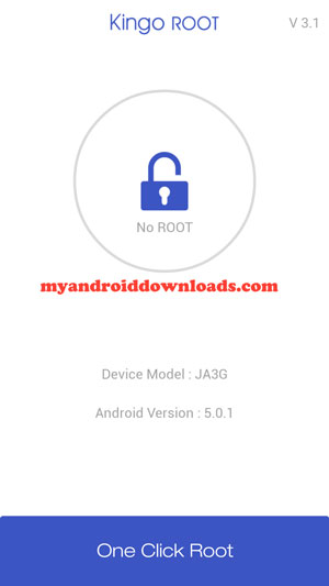 الشاشة الرئيسية و بدء عمل روت بضغطة زر واحدة - تحميل برنامج روت للاندرويد Kingo Android Root كينج روت بدون كمبيوتر مجانا