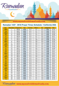 امساكية رمضان 2016 كاليفورنيا امريكا تقويم رمضان 1437 Amsakah Ramadan 2016 California America | Amsakah Ramadan 2016 California Amérique Fasting hours California America | Jeûne heures California Amérique