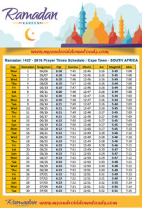 امساكية رمضان 2016 كيب تاون جنوب افريقيا تقويم رمضان 1437 Amsakah Ramadan 2016 Cape Town SouthAfrica | Amsakah Ramadan 2016 Cape Town Afrique du Sud Fasting hours in the Le Cap SouthAfrica | Heures de jeûne dans la Le Cap Afrique du Sud