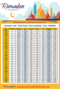 امساكية رمضان 2016 اوسلو النرويج تقويم رمضان 1437 Ramadan Imsakia Oslo Norway Amsakah Ramadan 2016 Oslo, Norway | Amsakah Ramadan 2016 Oslo, Norvège | Amsakah Ramadan 2016 Oslo, Norge Fasting hours in Oslo, Norway | Heures de jeûne à Oslo, Norvège | Fasting timer i Oslo, Norge