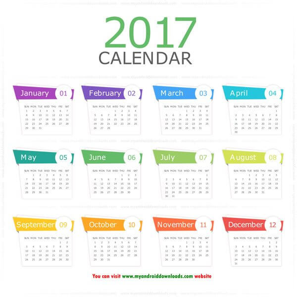 تقويم 2017 ميلادي انجليزي كامل صورة للطباعة gregorian calendar 2017