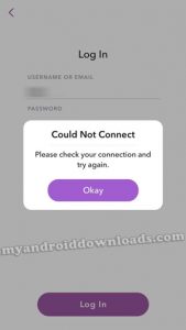 snapchat could not connect please check your connection and try again ( حل مشكلة سناب شات غير متصل بالانترنت : التحقق من اتصالك و حاول مرة ثانية لو سمحت ، could not connect : please check your connection and try again. ، مشكلة غير متصل بالانترنت سناب شات ، مشكلة سناب شات ما تقدر الاتصال )