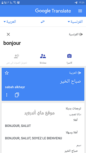 ترجمة من الفرنسية إلى العربية بالكتابة