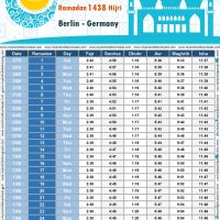 امساكية رمضان 2017 برلين المانيا تقويم رمضان 1438 Ramadan Imsakiye 2017 Berlin Germany