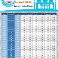 امساكية رمضان 2017 ديترويت الولايات المتحدة الامريكية تقويم رمضان 1438 Ramadan Imsakiye 2017 Detroit United States of America