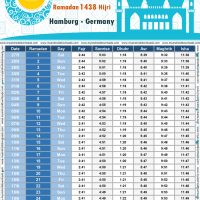 امساكية رمضان 2017 هامبورغ المانيا تقويم رمضان 1438 Ramadan Imsakiye 2017 hamburg Germany Ramadan 2017 Uhrzeiten