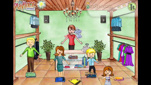 اختيار وشراء الملابيس في لعبة my play home