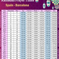 تحميل امساكية رمضان 2019 اسبانيا برشلونة Ramadan Imsakia