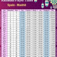 تحميل امساكية رمضان 2019 اسبانيا مدريد Ramadan Imsakiye