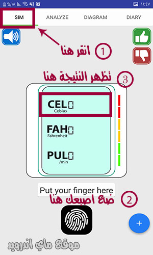 كيفية قياس درجة الحرارة عن طريق بصمة الاصبع