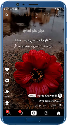 الصفحة الرئيسية في برنامج كواي عربي