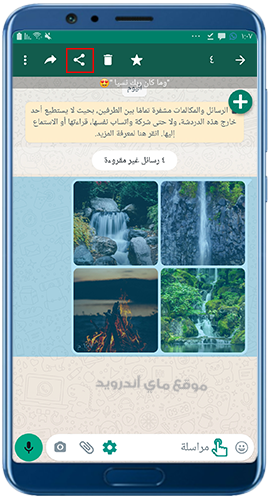 مشاركة الوسائط في ob4whatsapp