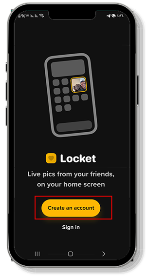 انشاء حساب جديد create an account لوكيت للتصوير