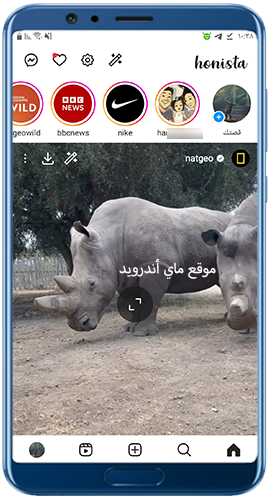 الصفحة الرئيسية بعد تحديث هونيستا اخر اصدار