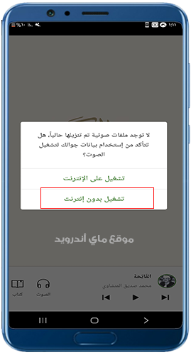 تشغيل وسماع الايات القرانية بدون نت