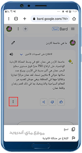 التحكم في اجابات جوجل bard