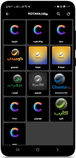 قنوات لروتانا في تطبيق cast x tv